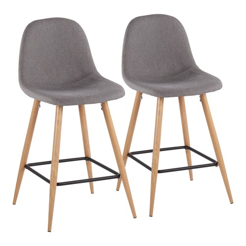 Pebble 24" Fixed-height Counter Stool - Set Of 2